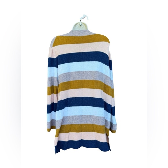 Madewell Cardigan Womens L Large Kent Stripe Bengali Indigo Alpaca Wool Sweater - Picture 4 of 7